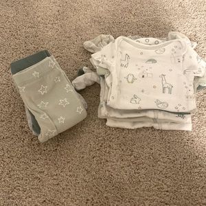Bundle of newborn clothes
